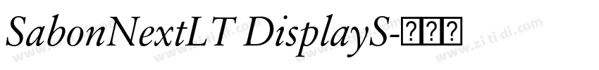 SabonNextLT DisplayS字体转换 SabonNextLT DisplayS字体转换